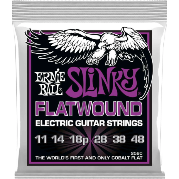 Ernie Ball 2590 Flatwound Power Slinky Electric Guitar